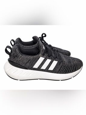 adidas Kids Black & White Knit Athletic Sneakers